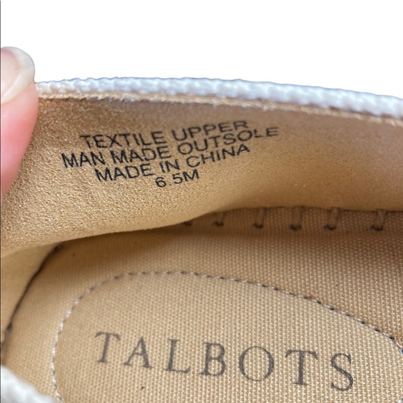 Talbots Canvas Embroidered Butterfly Flats - Picture 5 of 9